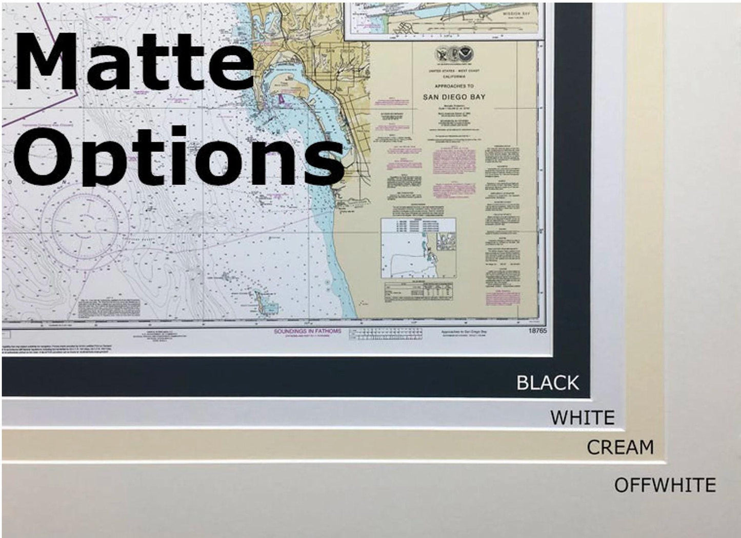 Framed Nautical Chart 11490 - Approaches to St. Johns River and St. Johns River Entrance. NOAAt 11490. Handmade in the USA.
