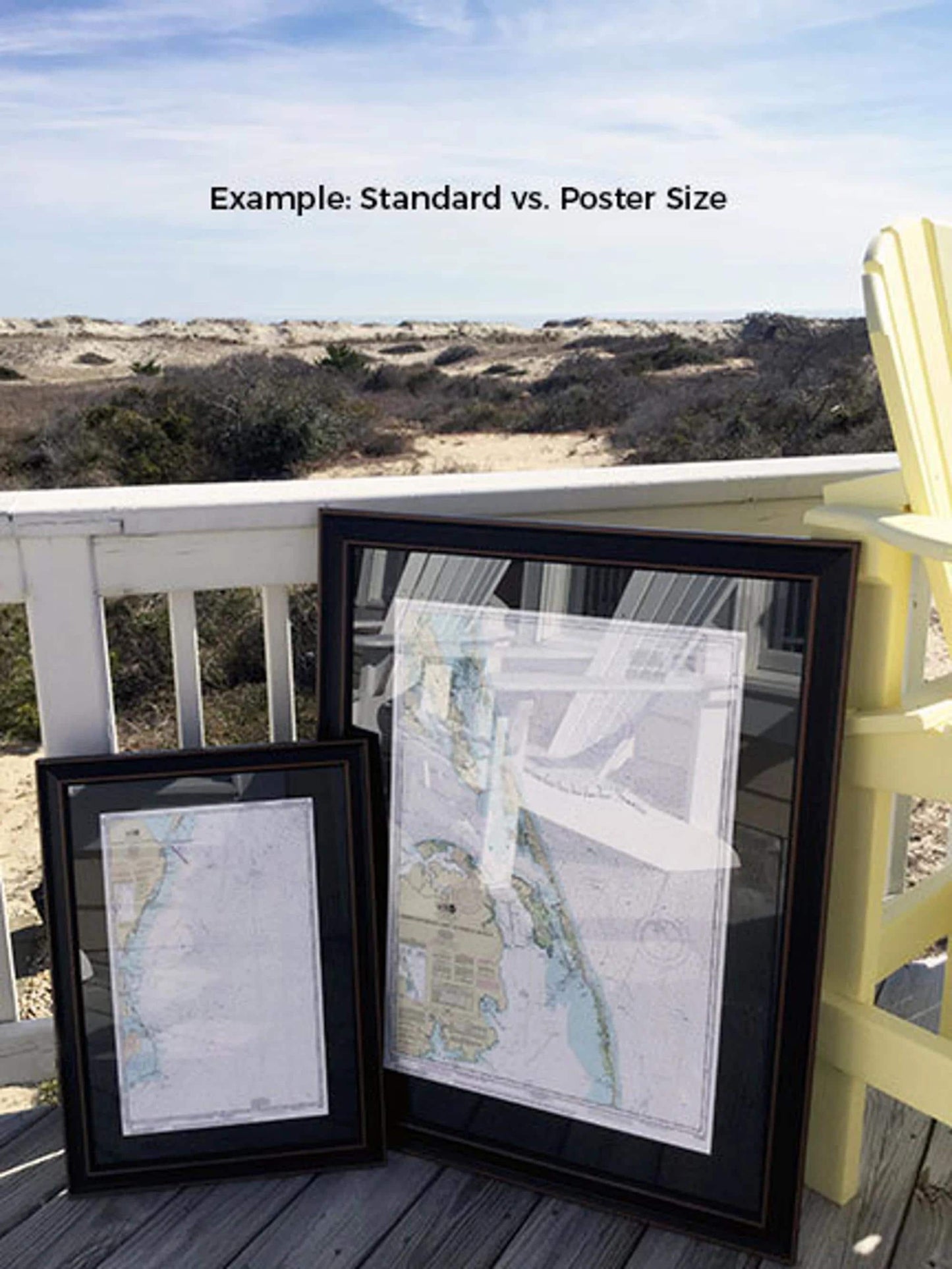 Framed Nautical Chart 14990 - Basswood River, Minnesota. NOAA 14990. Handmade in the USA.