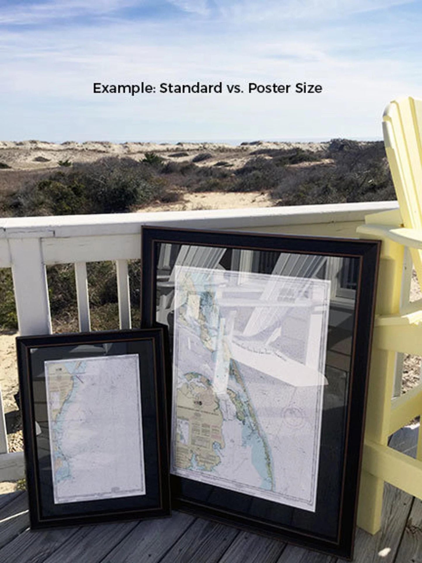Framed Nautical Chart 14820 - Lake Erie. NOAA 14820. Handmade in the USA.
