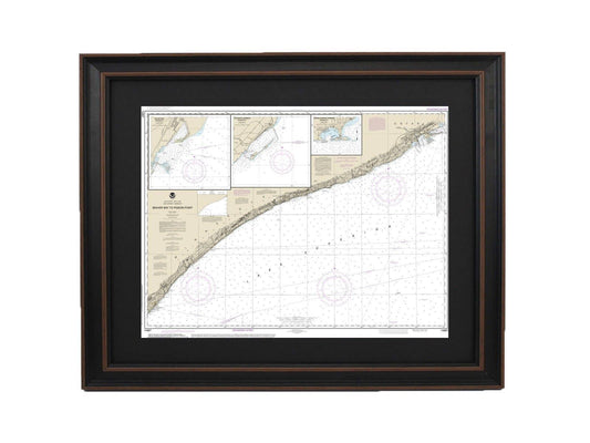 Framed Nautical Chart 14967 - Lake Superior, Beaver Bay to Pigeon Point. NOAA 14967. Handmade in the USA.