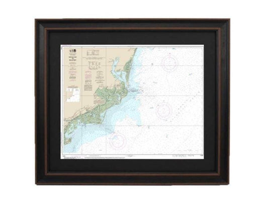Framed Nautical Chart 11531 - South Carolina's Winyah Bay to Bulls Bay. NOAA 11531. Handmade in the USA.